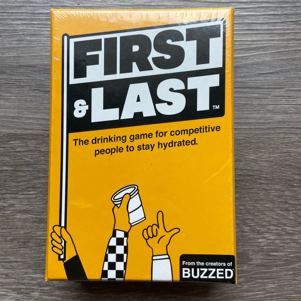 First & Last Drinking Game - Orange
